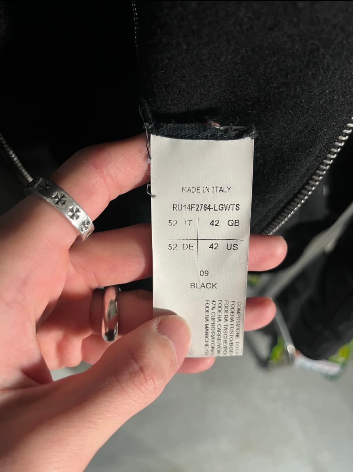 14fw 릭 오웬스 stoogie 캐시미어 도킹 카프 레더자켓 상품이미지7