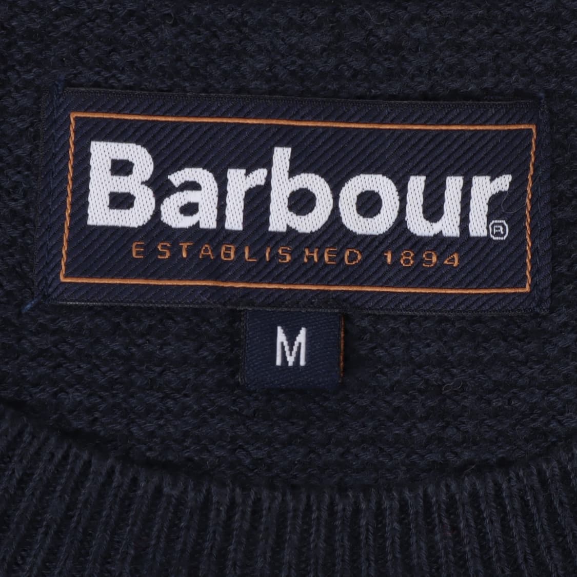 바버 네이비 코튼 린넨 스트라이프 와플 니트 상품이미지8