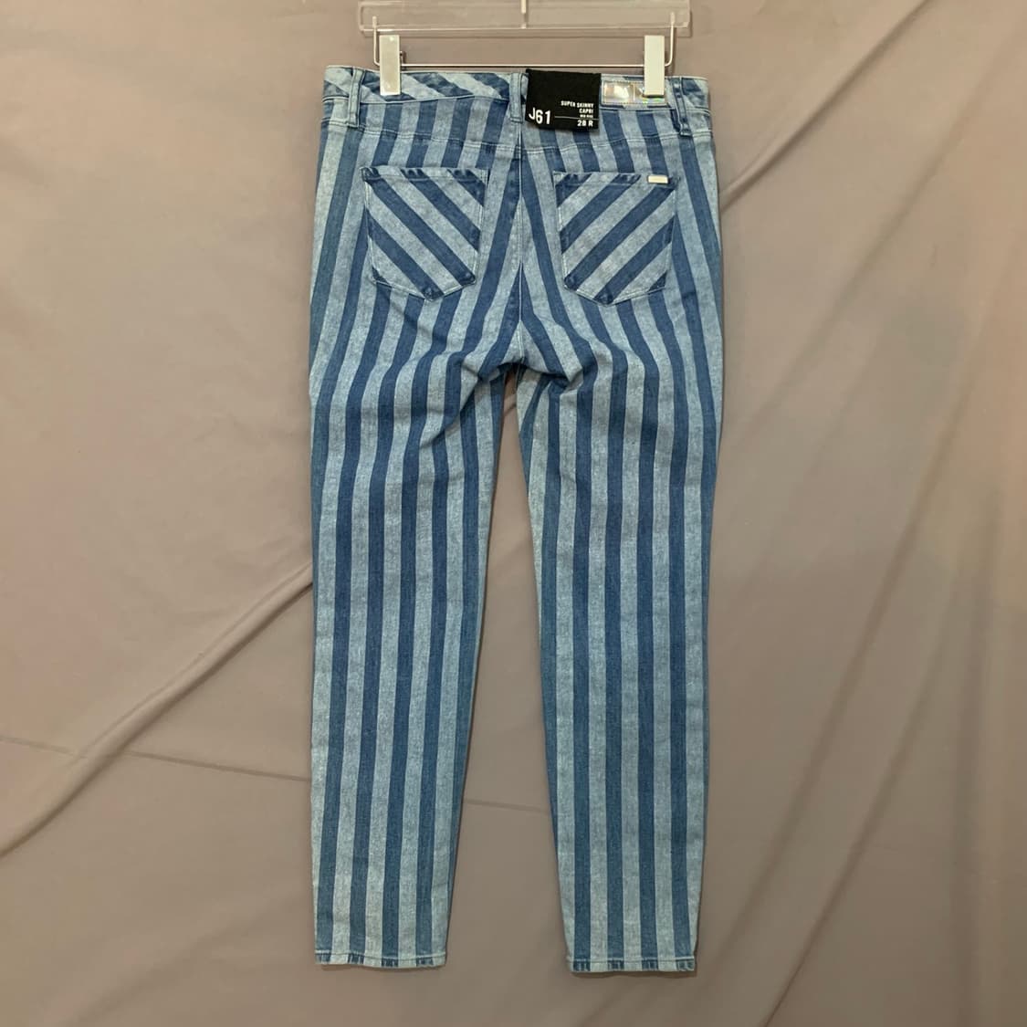 28인치 아르마니익스체인지 스트라이프 스판 스키니 카프리 데님 청바지 상품이미지3