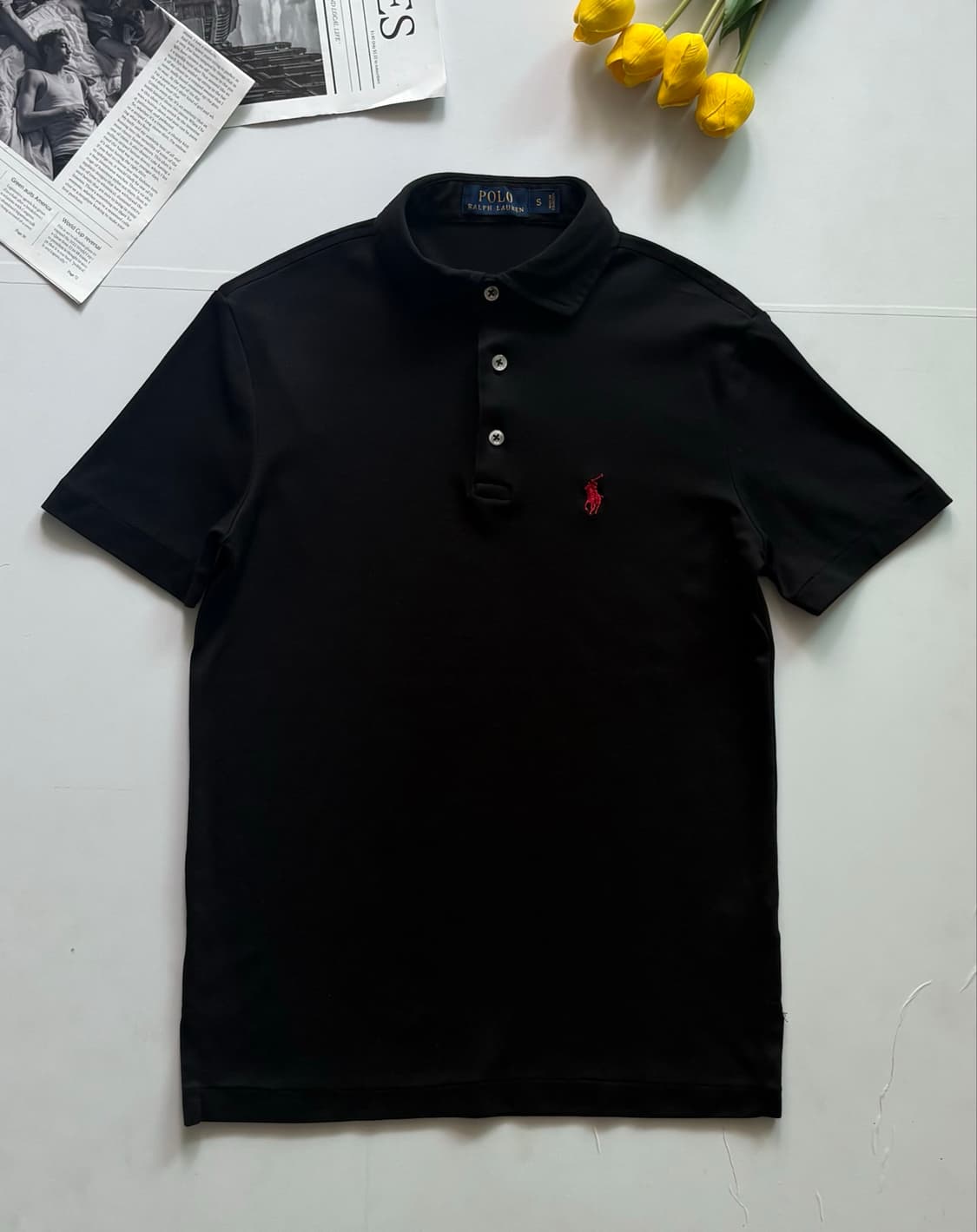 Polo 폴로랄프로렌 피마코튼 블랙 카라티  상품이미지2