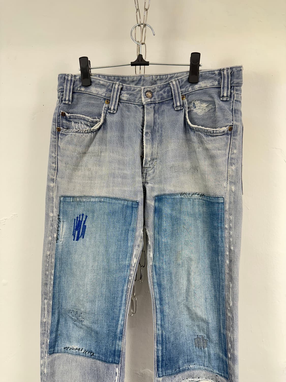 Denim Panel Distressed Pants 상품이미지8