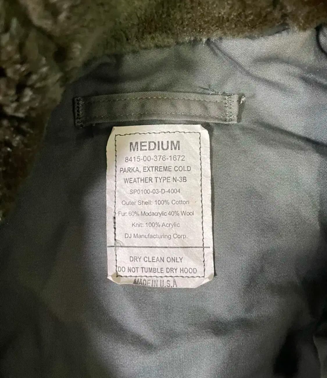 N3B 밀리터리 오리지널 파카 M사이즈 상품이미지2