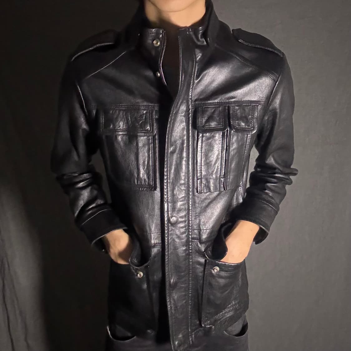 lamb skin leather coat jacket 상품이미지4