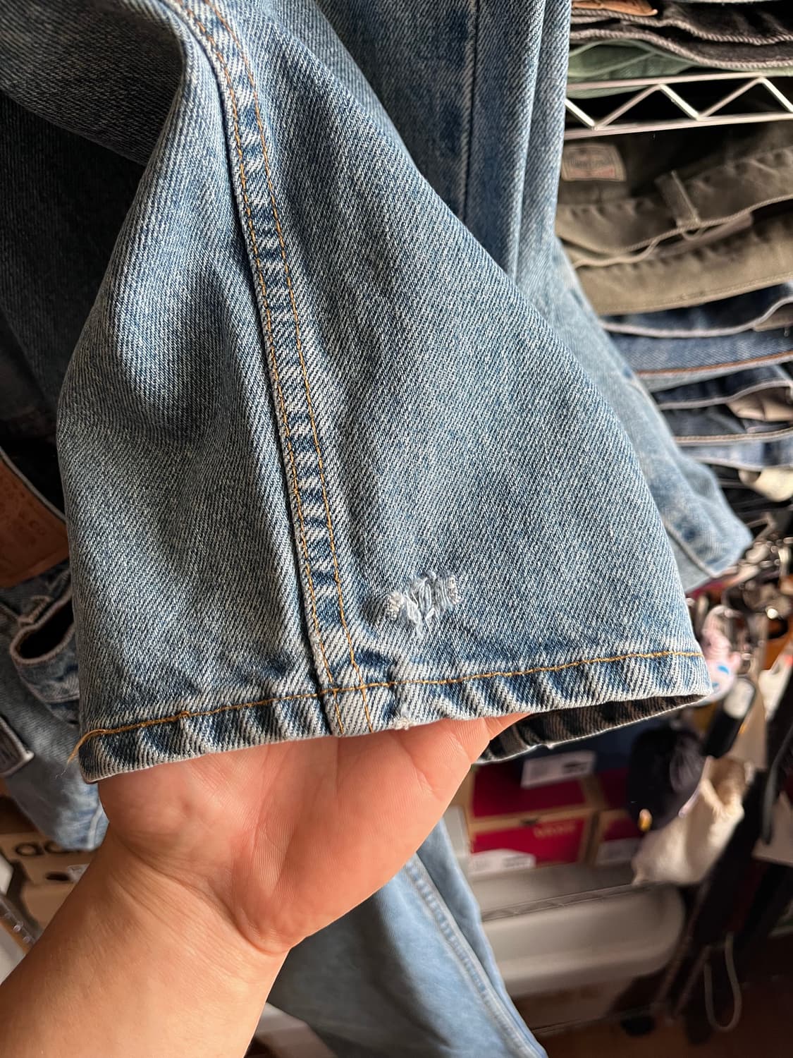 90s uas 리바이스 565 와이드 레그 상품이미지3