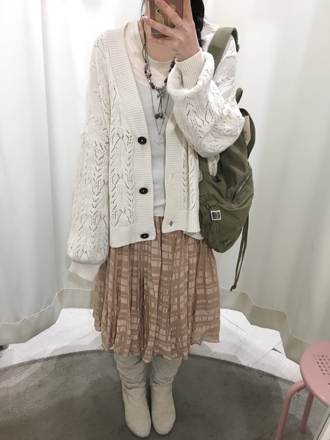 synchro X crossing stripe skirt 상품이미지2