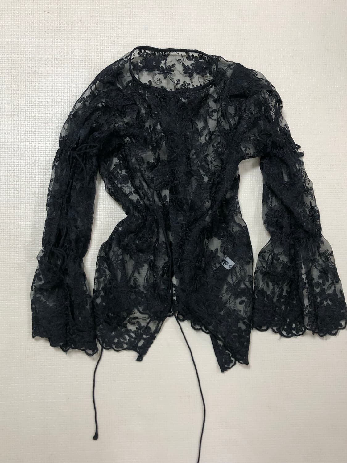 빈티지 블랙 레이스 시스루 탑 상품이미지10