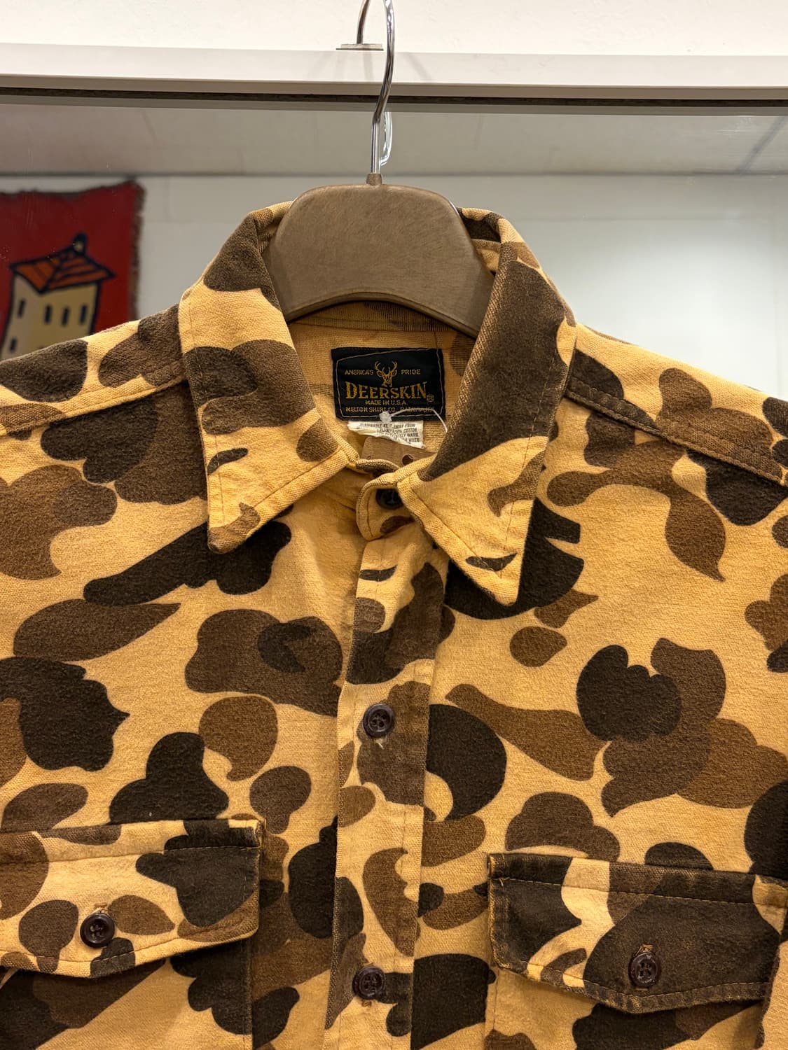 80s DeerSkin 디어스킨 덕카모 멜톤 헌팅 샤모아 셔츠 (USA) 상품이미지3