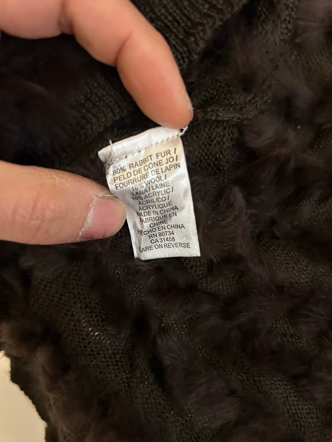 BCBGMAXAZRIA 래빗 퍼 니트 베스트 상품이미지4