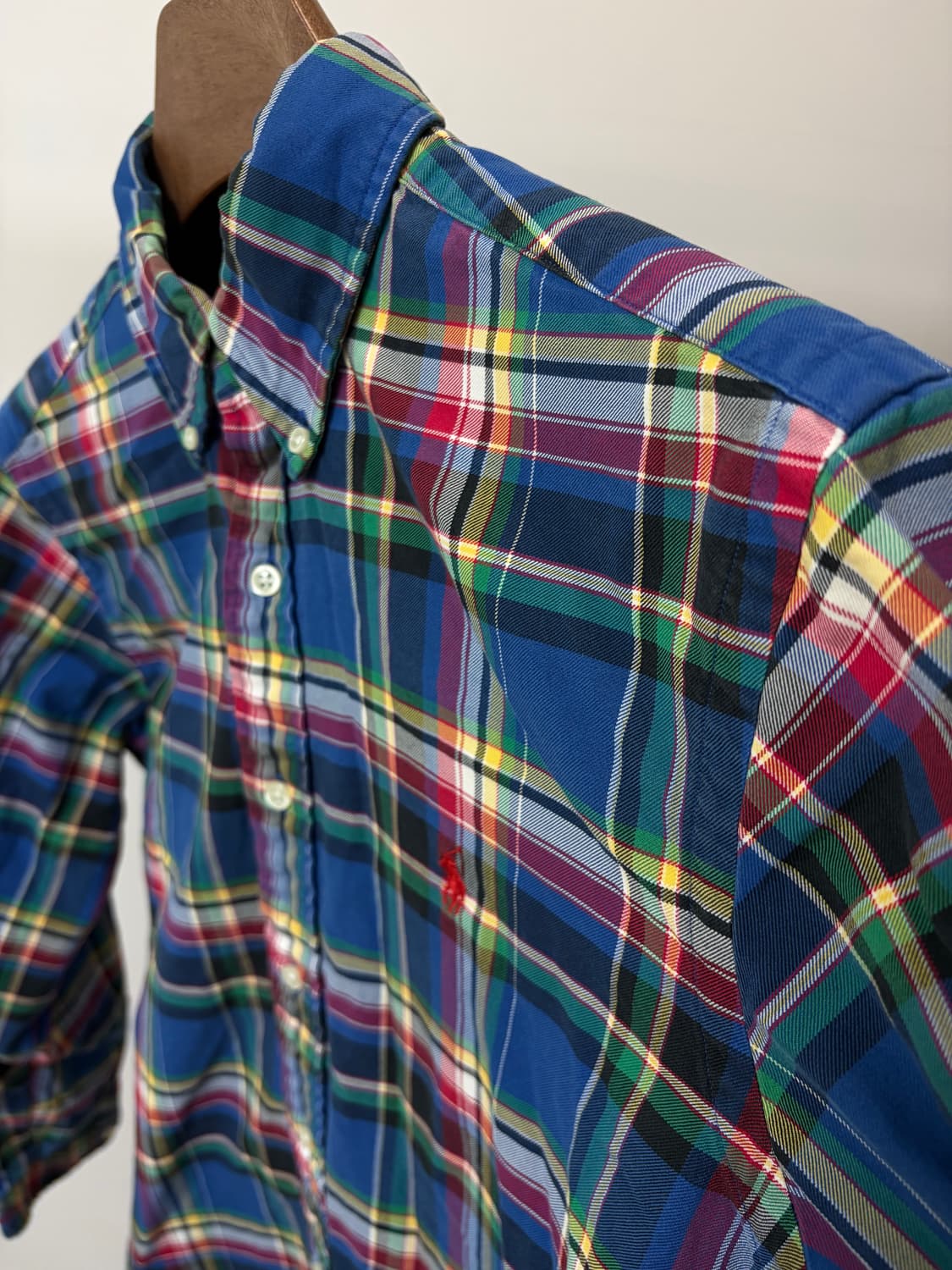 (M) 폴로 랄프로렌 버튼다운 레드포니 체크 셔츠 상품이미지2