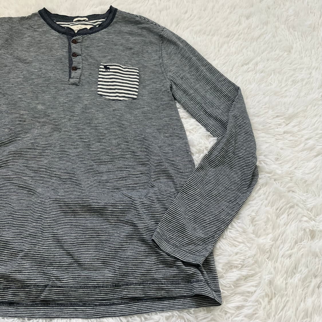 빈티지 아베크롬비 버튼 스트라이프 티셔츠 924 y2k 스트릿 모리 갸루 상품이미지5