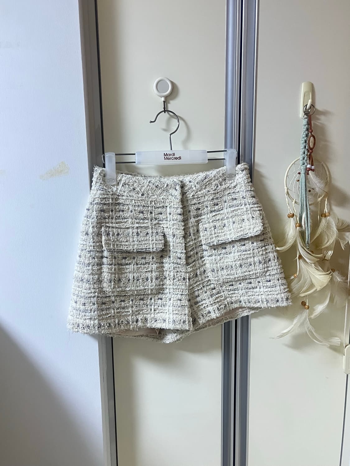 마르디메크르디 트위드 숏팬츠 아이보리 S 상품이미지4