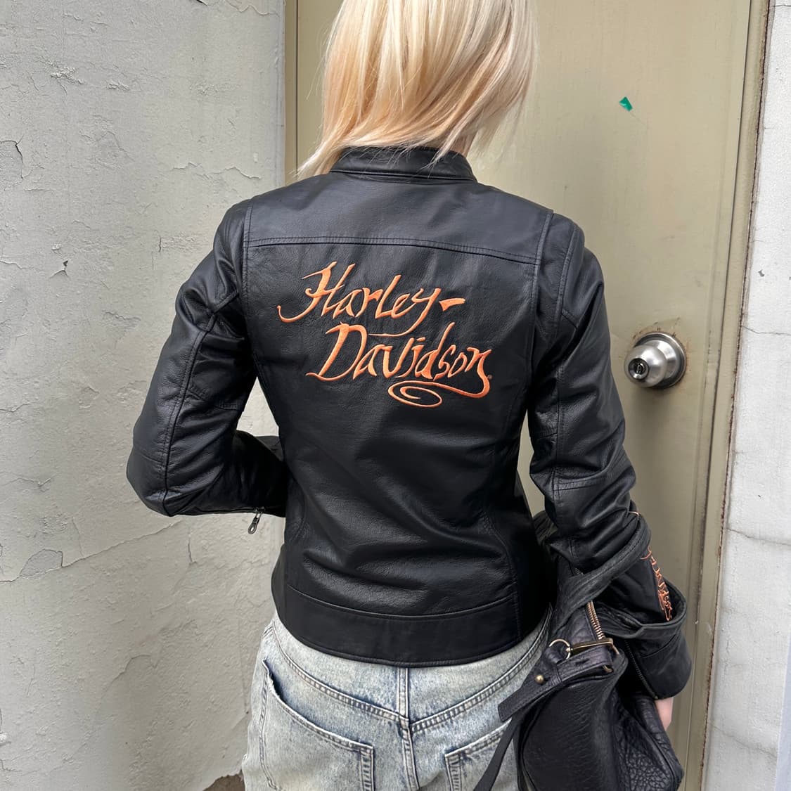 2009년 아카이브 할리데이비슨 로고 가죽자켓 상품이미지9