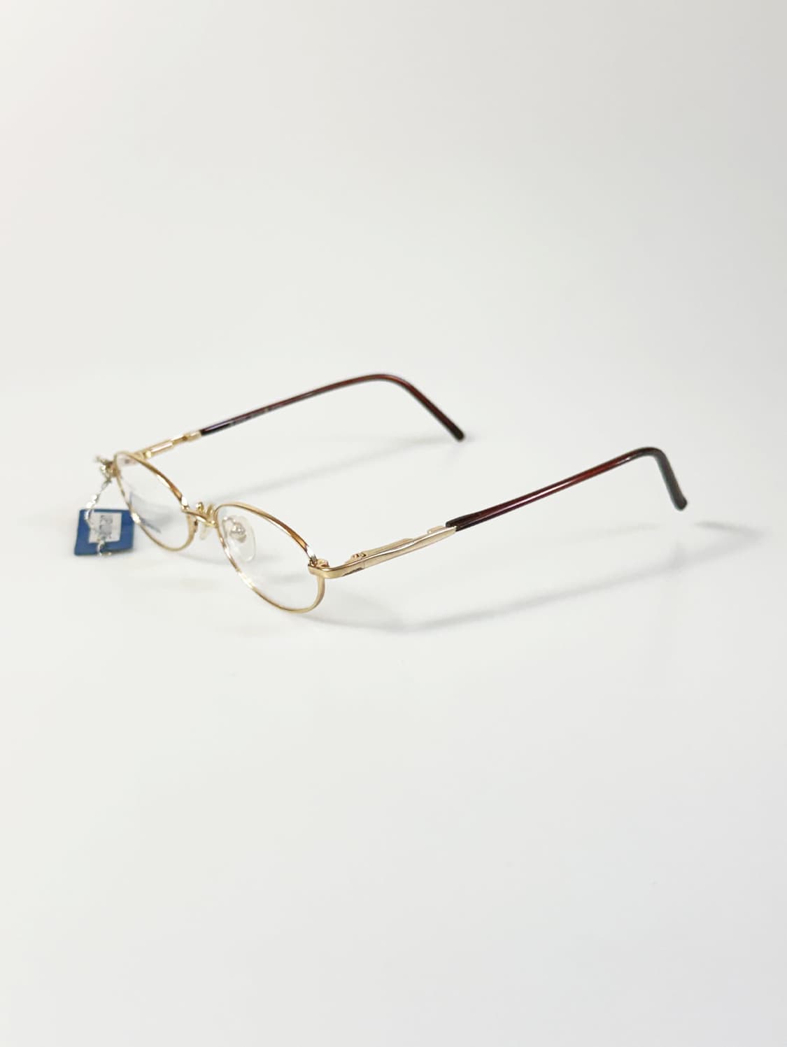 PALMAN 골드 티타늄 슬림 오벌 프레임 빈티지 안경 상품이미지3