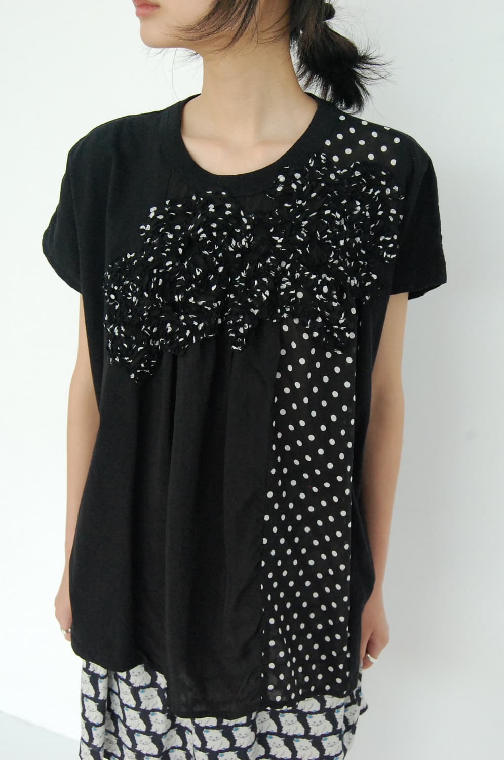 Zucca dot flower top 상품이미지1