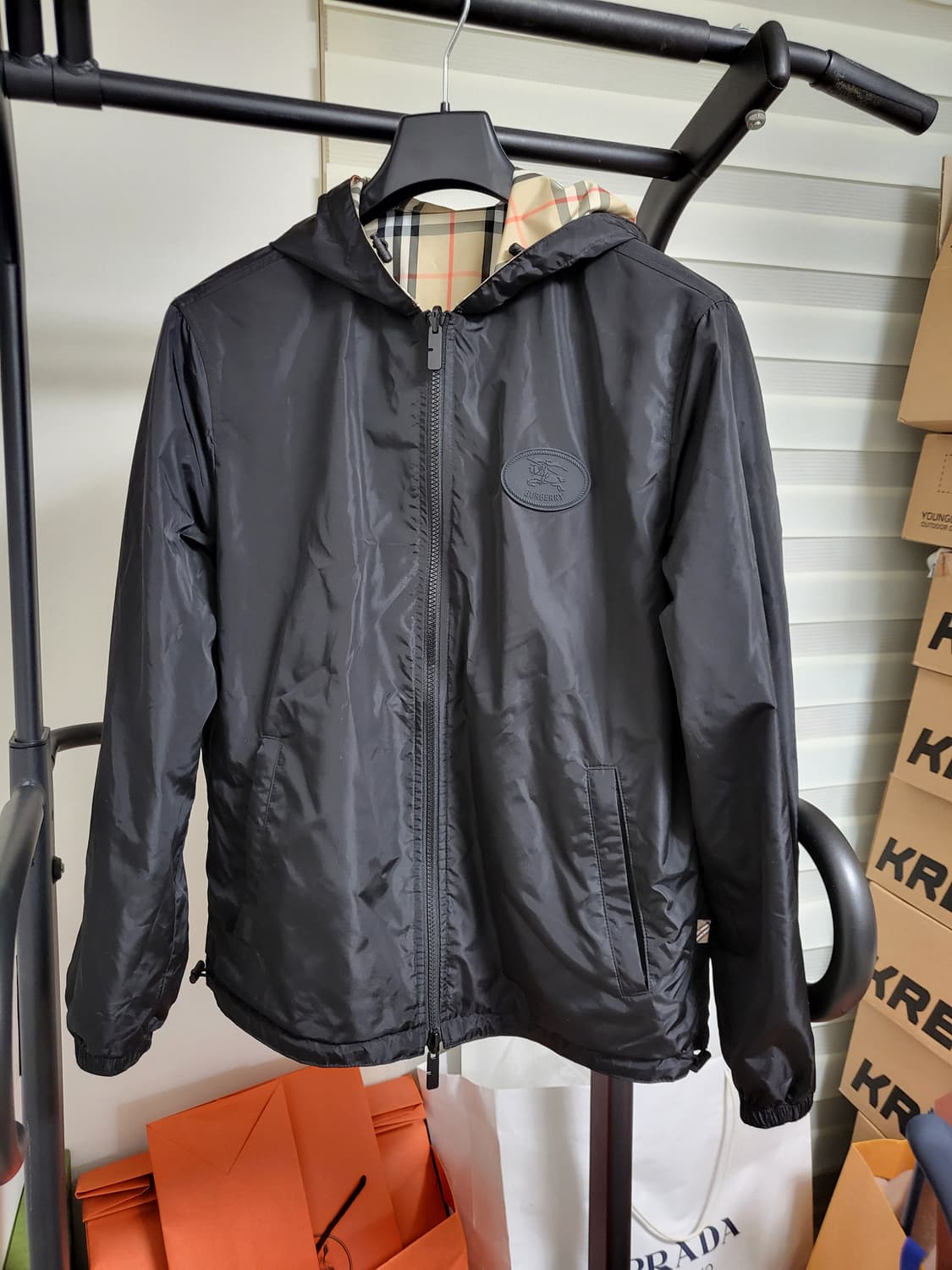 25SS 버버리 ekd 리버시블 체크 자켓 s 상품이미지1