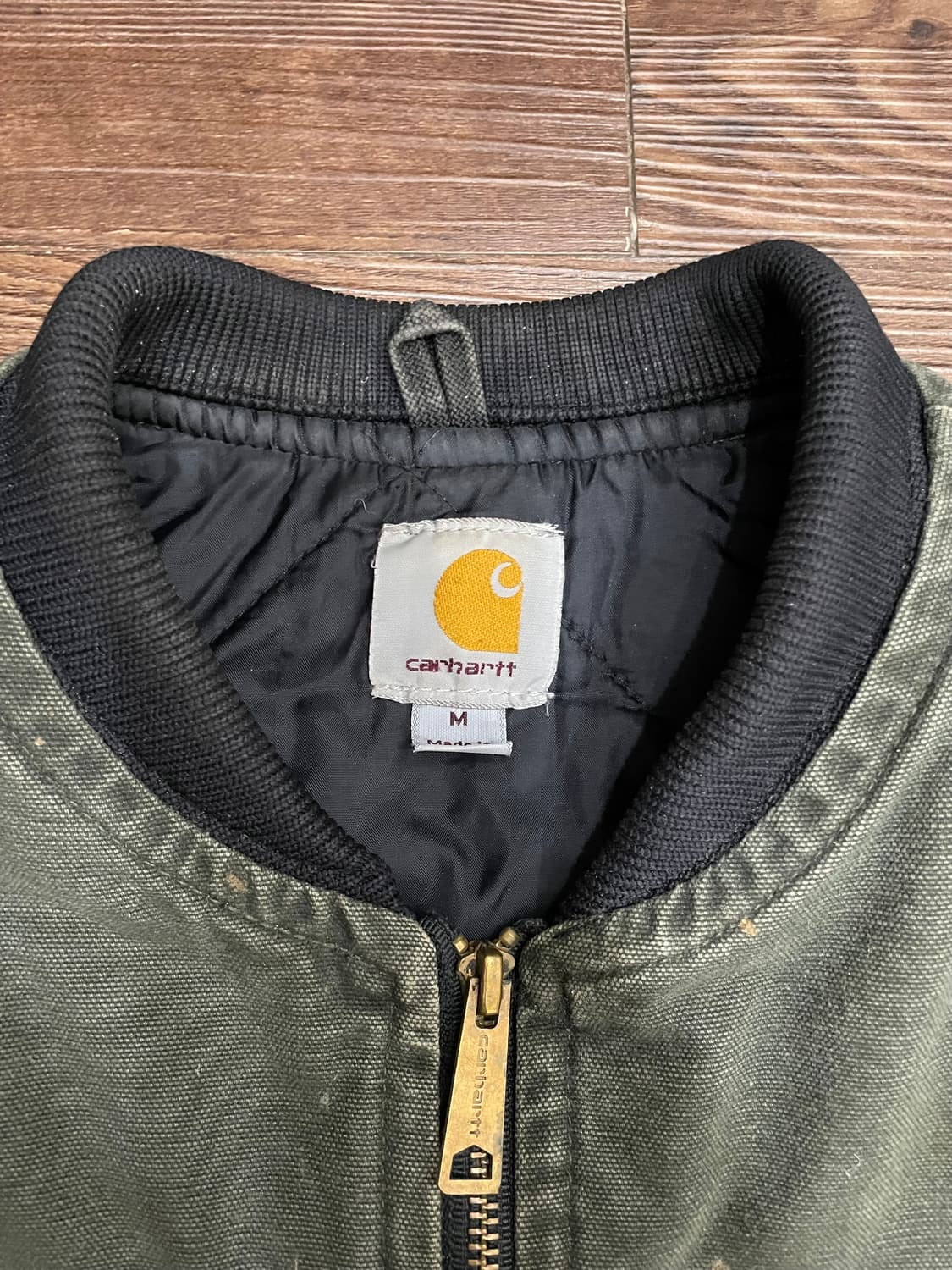 90s 칼하트 모스그린 V02 덕 캔버스 워크 베스트 상품이미지6