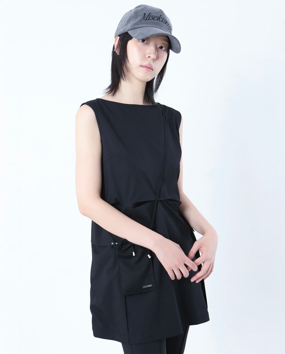 미세키서울 Pocket shirts one piece BLACK 상품이미지1