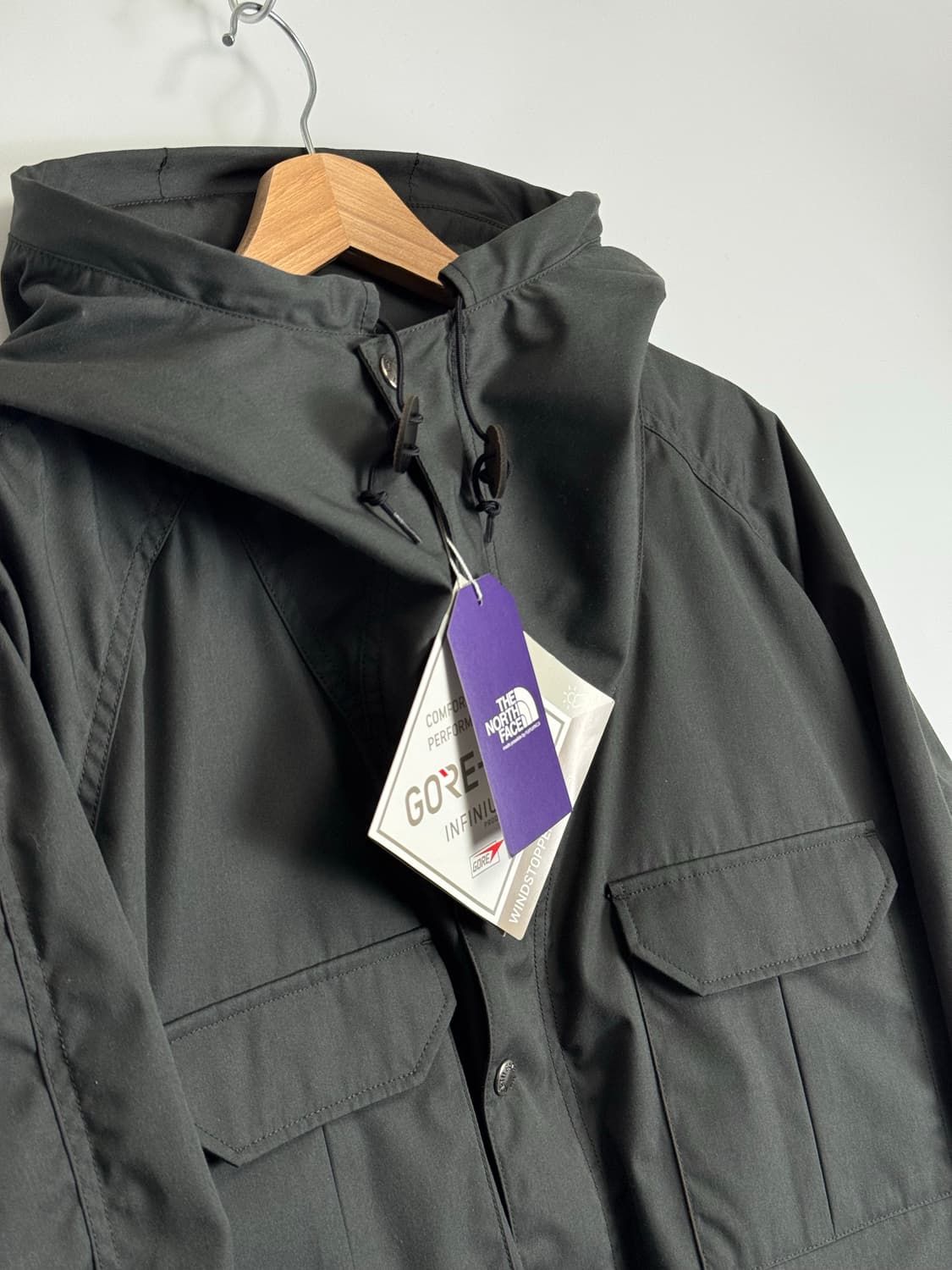 노스페이스 퍼플라벨 65/35 고어텍스 마운틴 코트 챠콜 L 상품이미지4