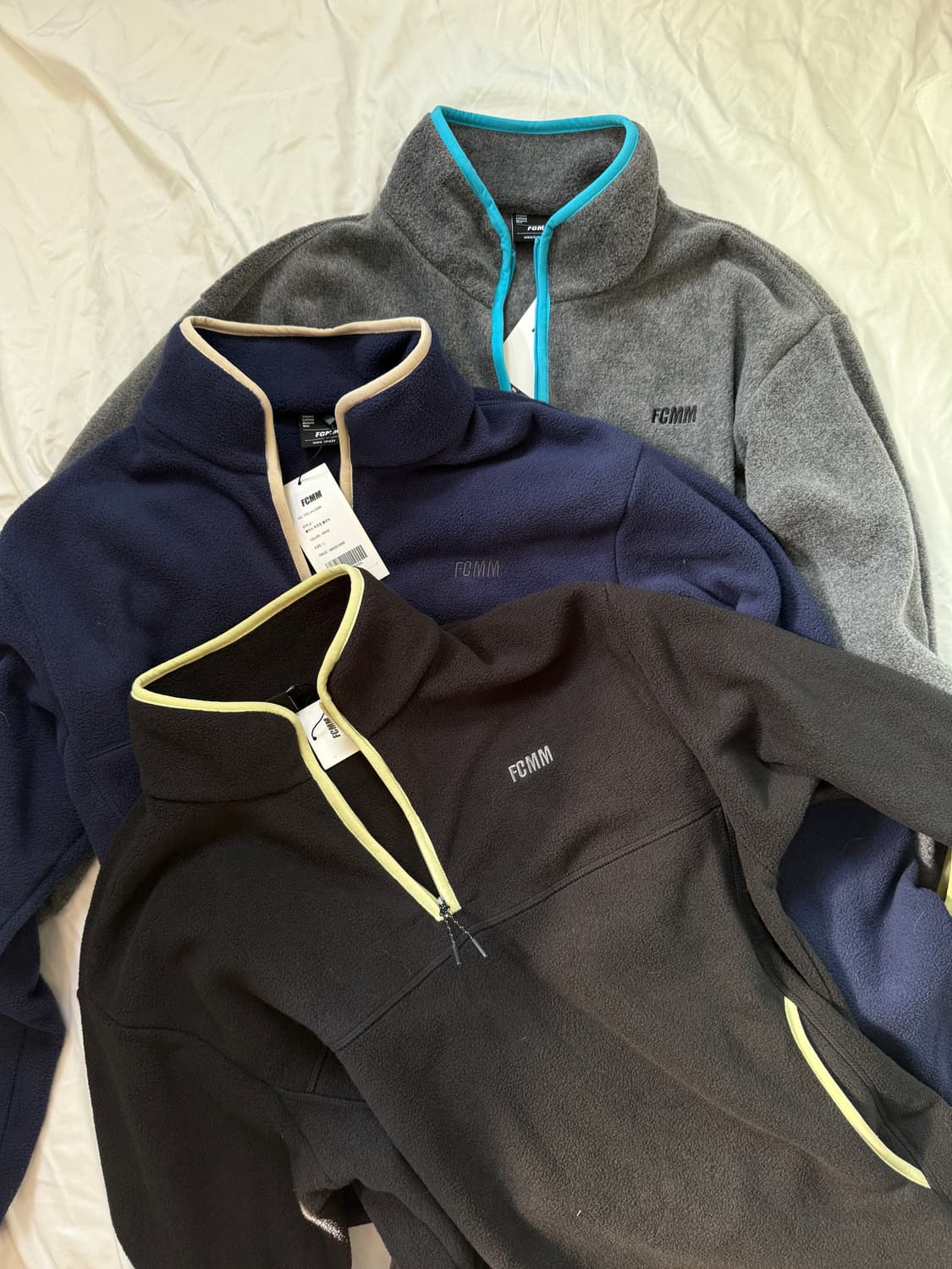 플리마켓🔥 fcmm 플리스 하프집 풀 오버 네이비 상품이미지1