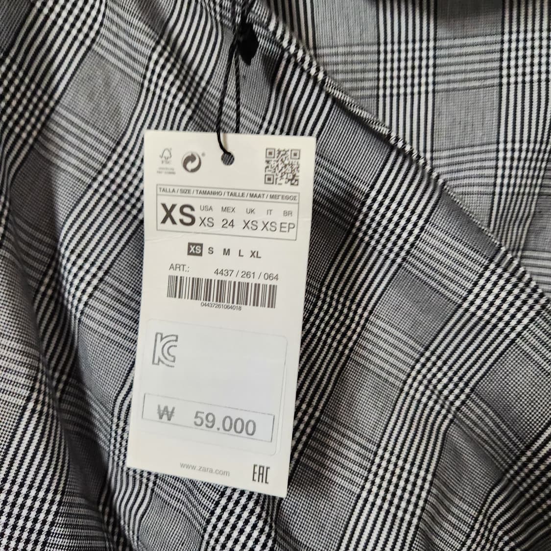 208A [XS] 새제품 자라 여성 블라우스 상품이미지2