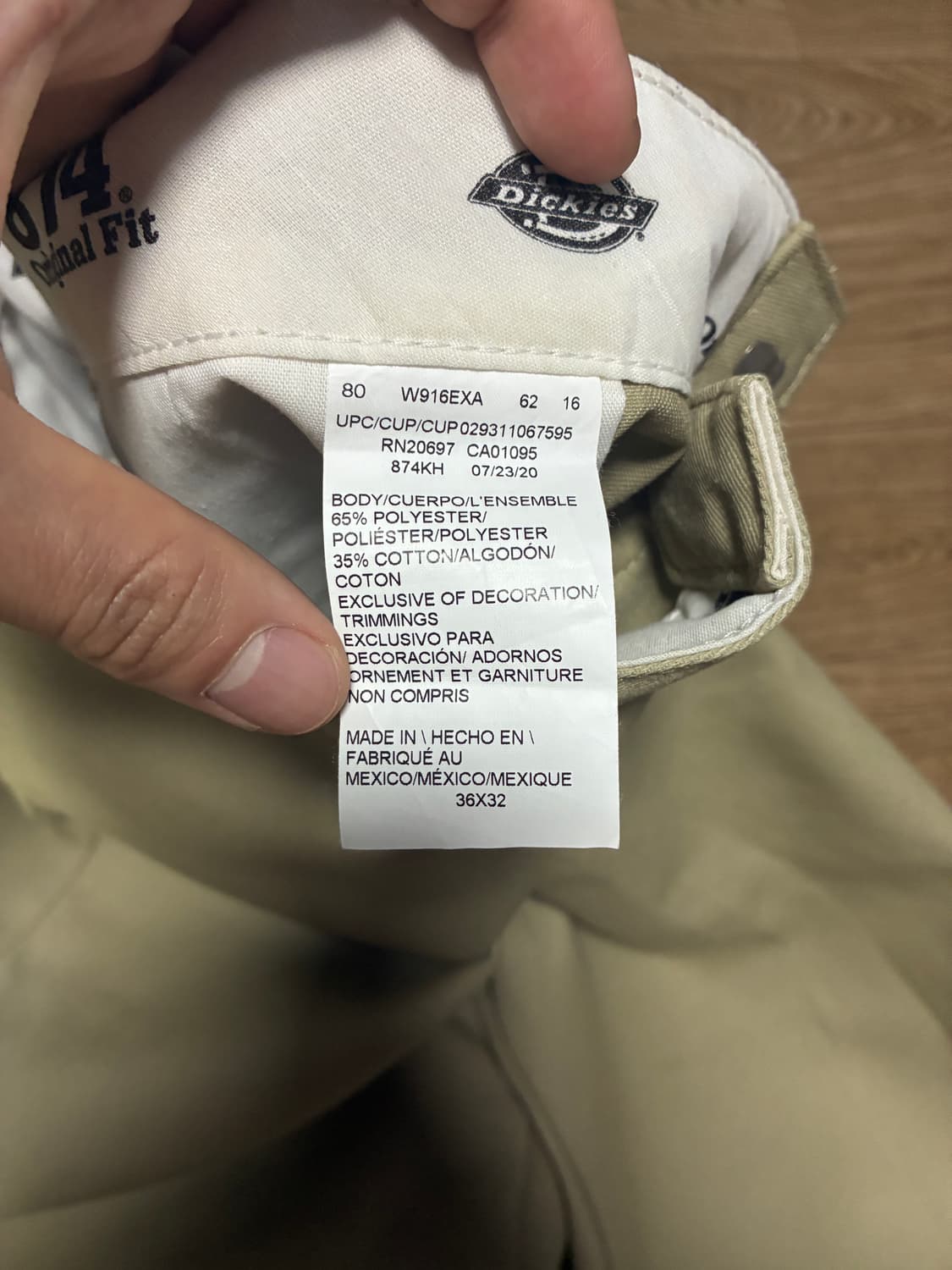 36/32 디키즈 874 카키 베이지 상품이미지2