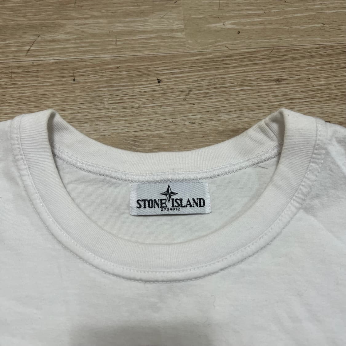 스톤아일랜드 나침반 스퀘어 빅로고 반팔 티셔츠 [화이트] L/100 상품이미지4
