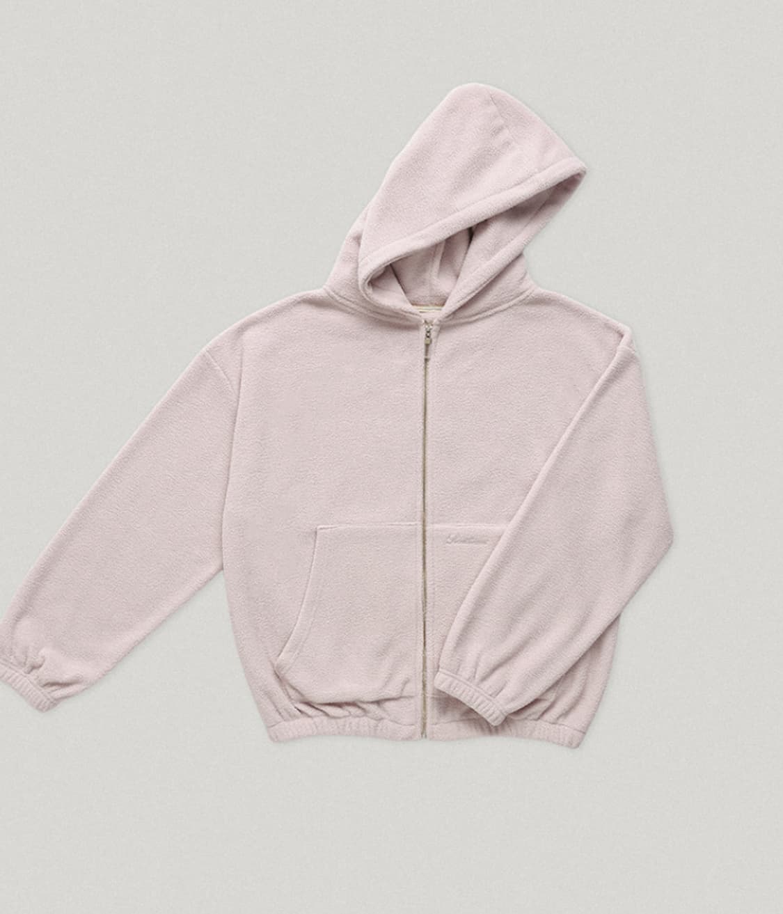 스무드무드 솝 플리스 후디드 집업 라일락핑크 상품이미지1