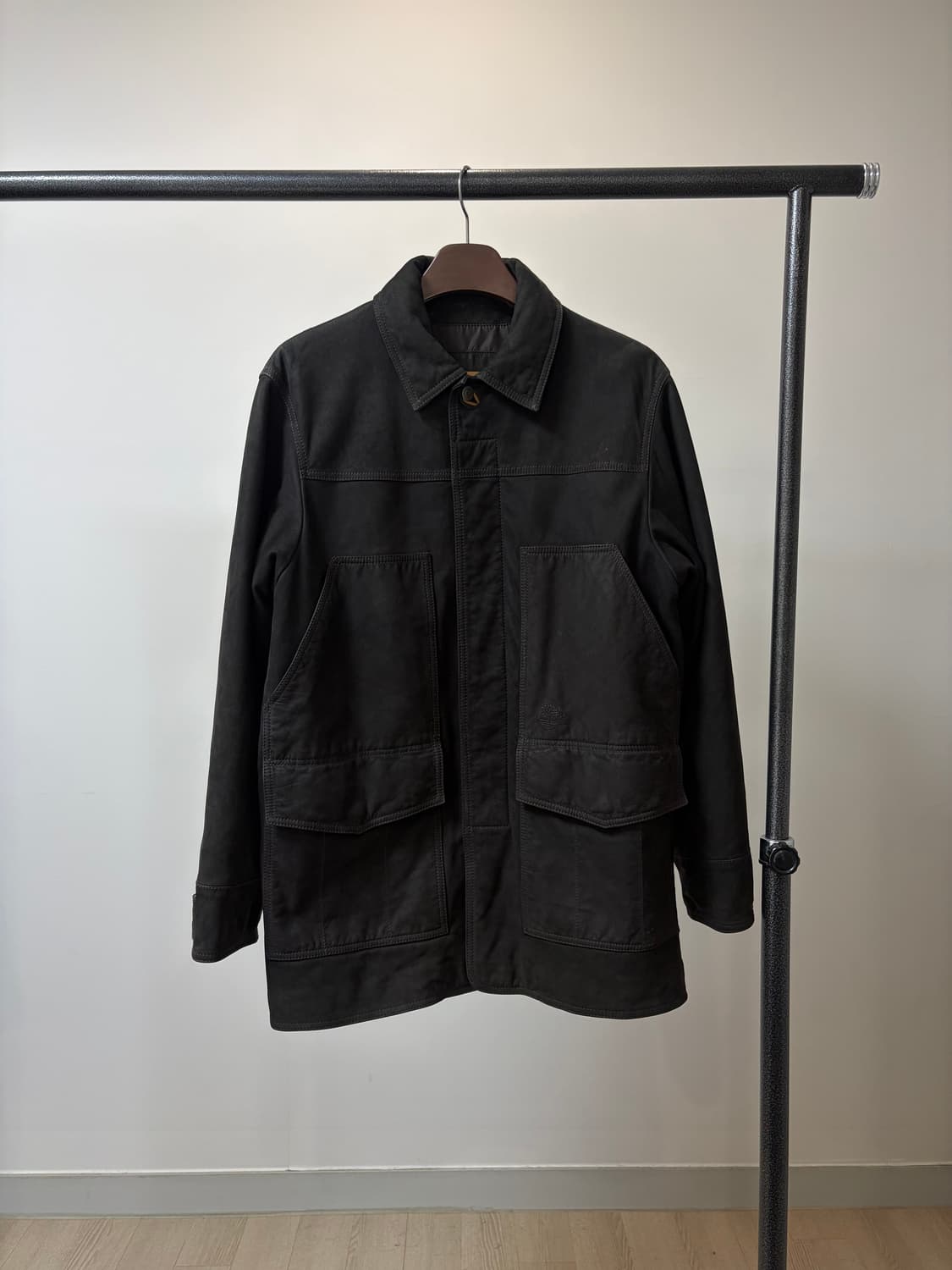 (102) 팀버랜드 다크 브라운 스웨이드 레더 코트 자켓 상품이미지2