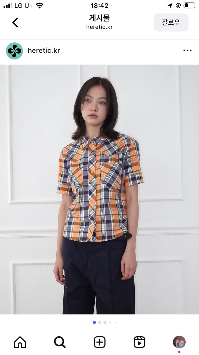 헤레틱 WESTERN STRIPE SHORT SLEEVE SHIRT  상품이미지1