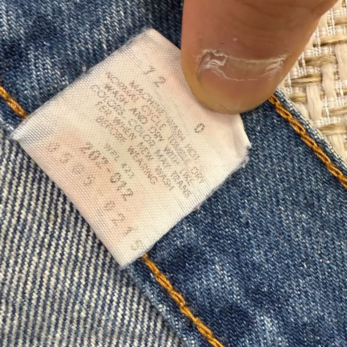 리바이스 505 오렌지탭 데님팬츠 r1981 상품이미지8