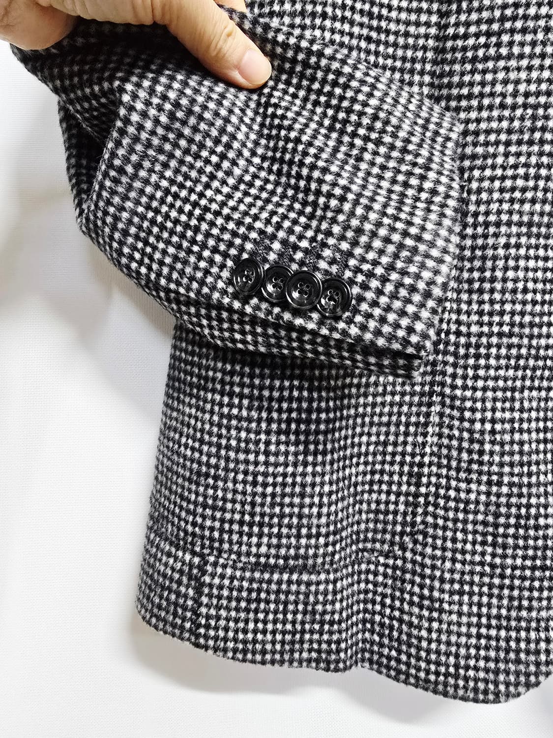 워모 하운드투스 체크 모캐시미어 혼방자켓100 상품이미지3