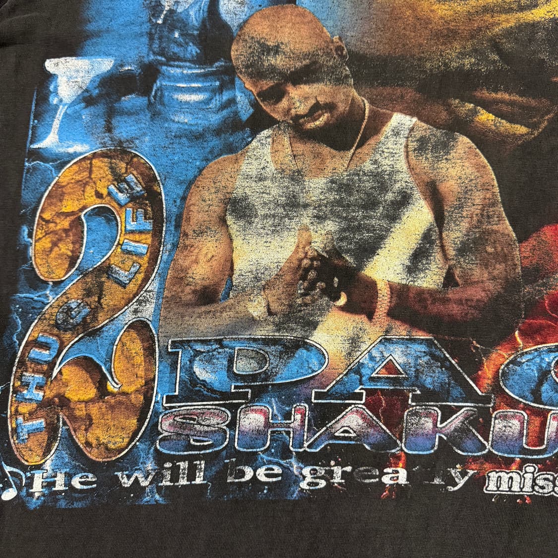 빈티지 90s Tupac Rap Tee 투팍 올아이즈온미 랩티셔츠 상품이미지6