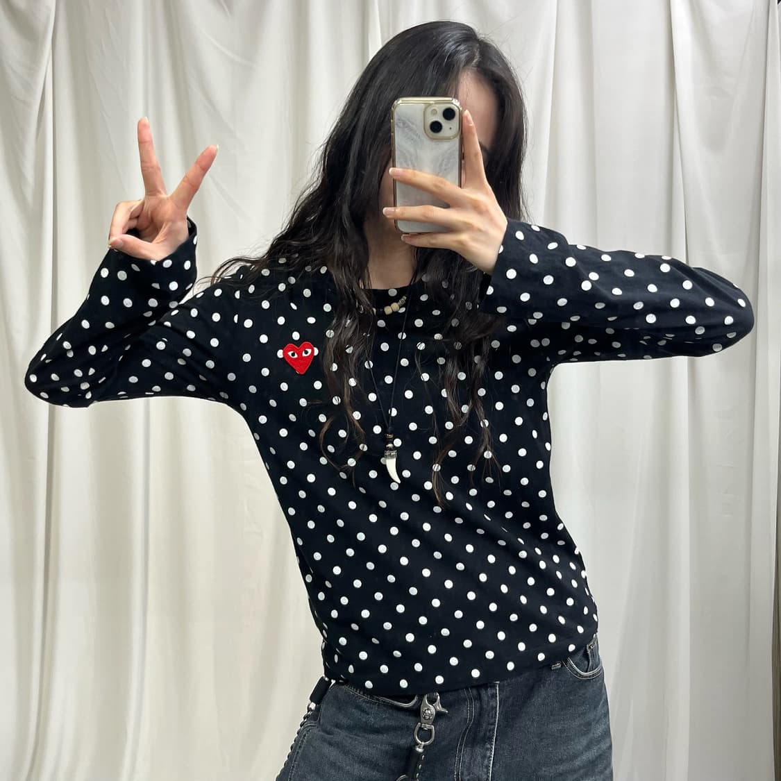 Comme des garcons black dot long sleeves 상품이미지2