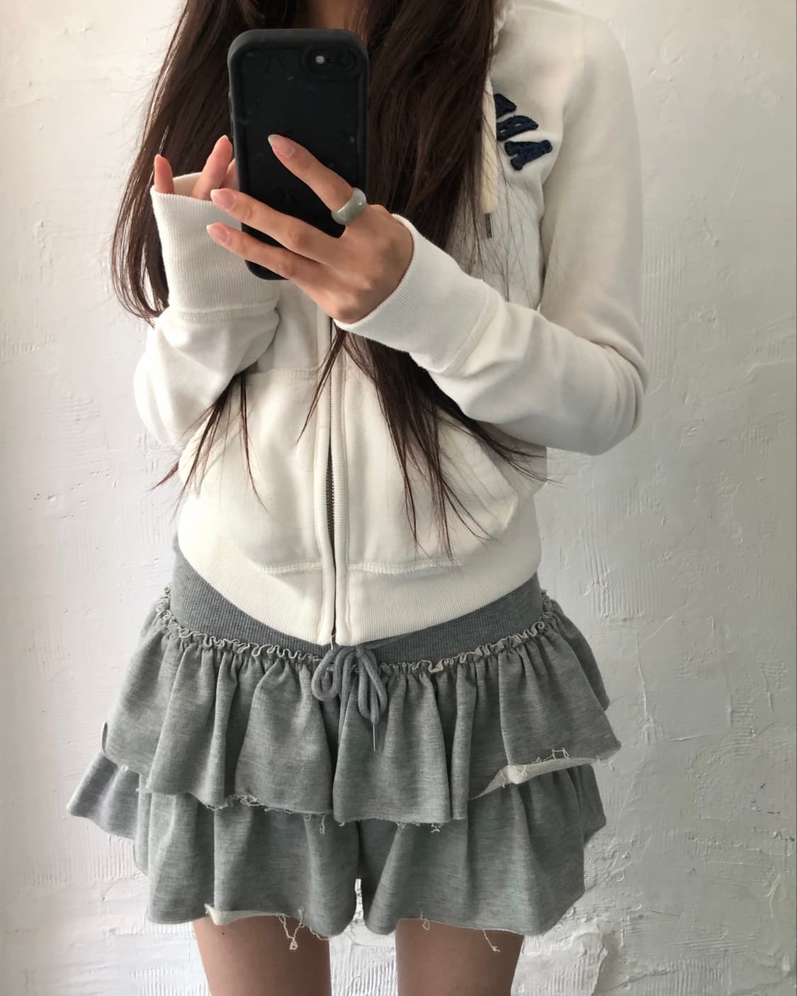 Abercrombie & Fitch 아베크롬비 아이보리 와펜 레터링 후드 상품이미지7