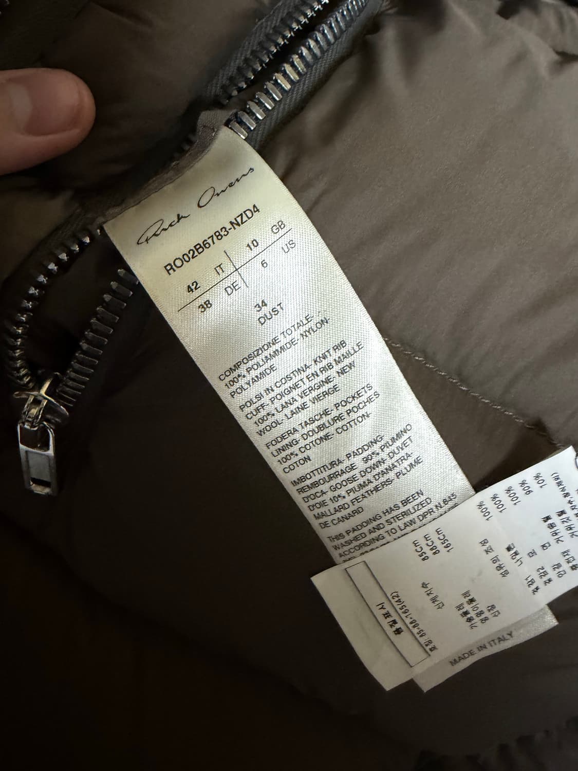 [짐정리특가]릭오웬스 22fw 김프패딩 42사이즈 상품이미지5