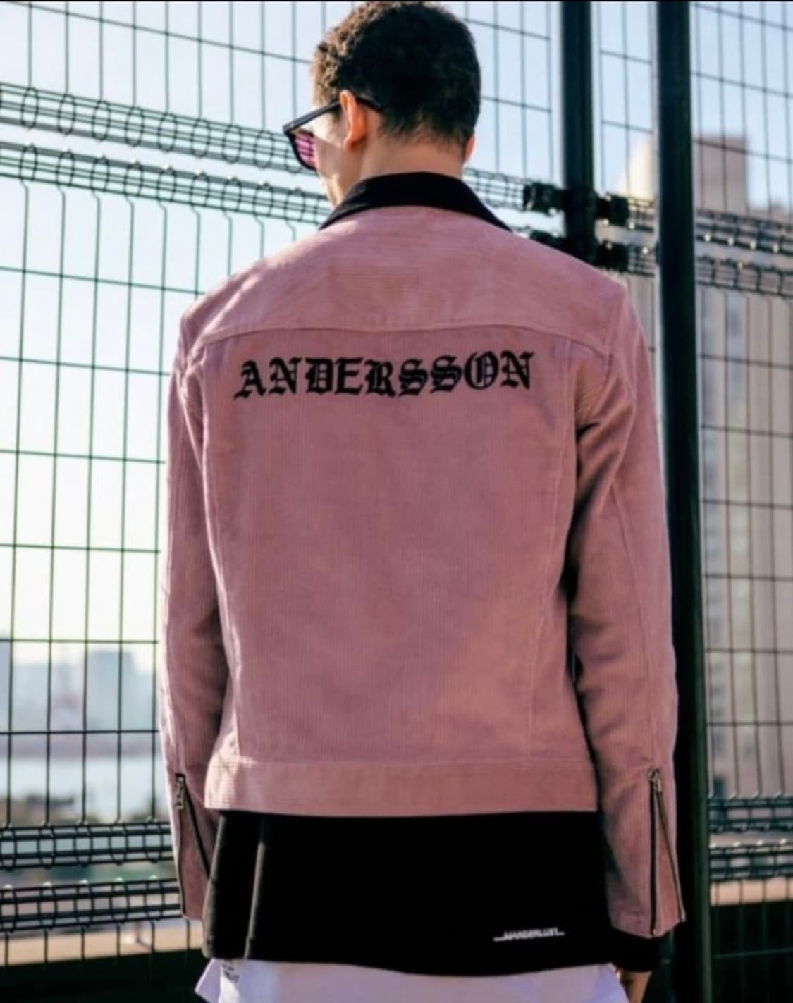 앤더슨벨 올리버 코듀로이 집업 자켓 인디핑크 상품이미지3