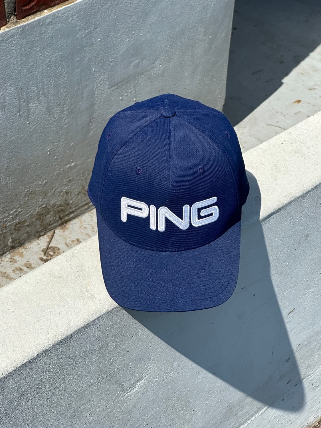 [L-XL] PING 핑 골프 로고 네이비 볼캡 모자 상품이미지1