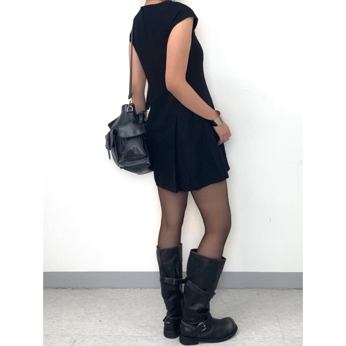 빈티지 블랙 슬리브리스 원피스 상품이미지3