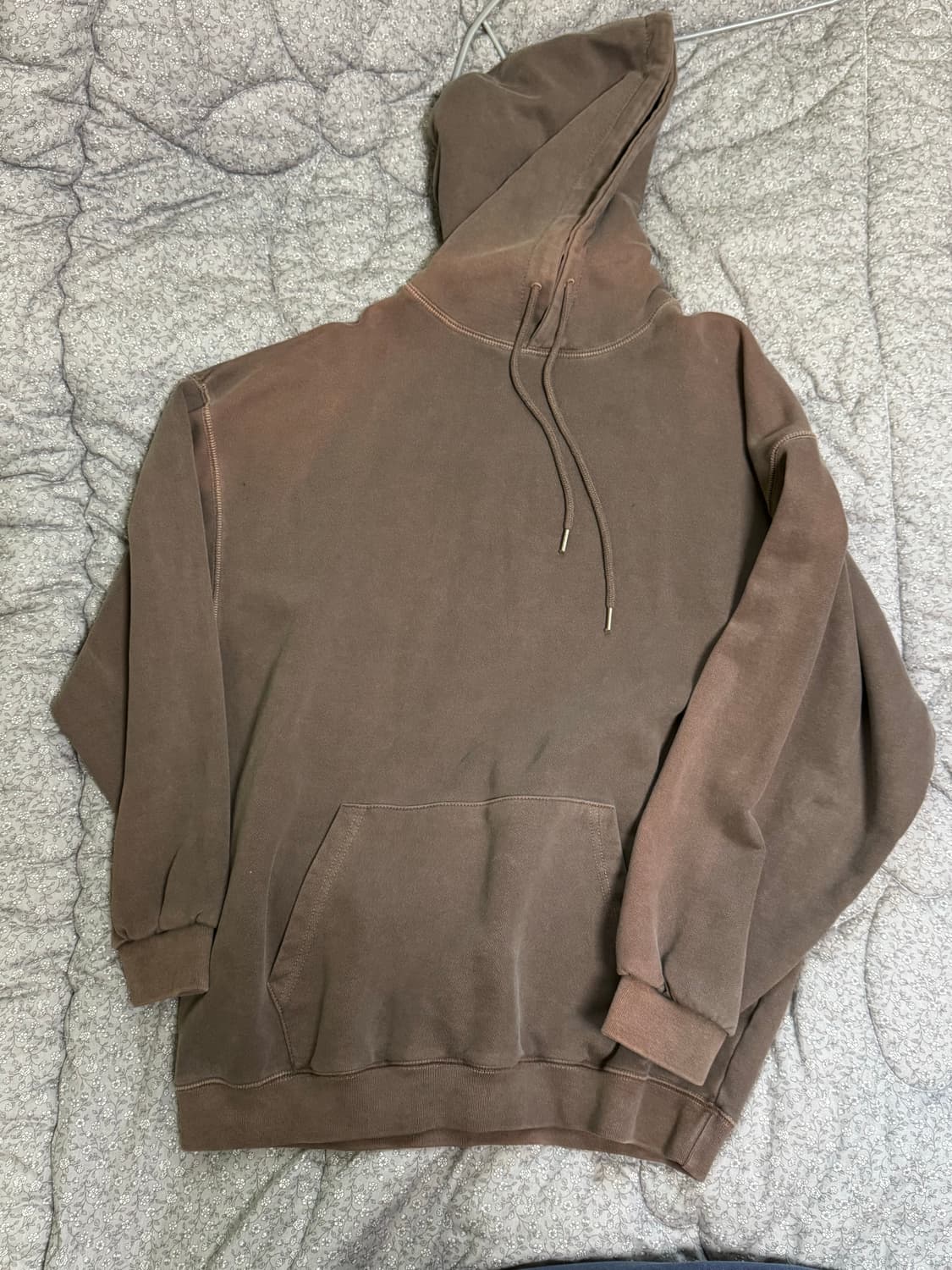 퍼스텝 리암 피그먼트 헤비웨이트 후드 브라운 XL 상품이미지3