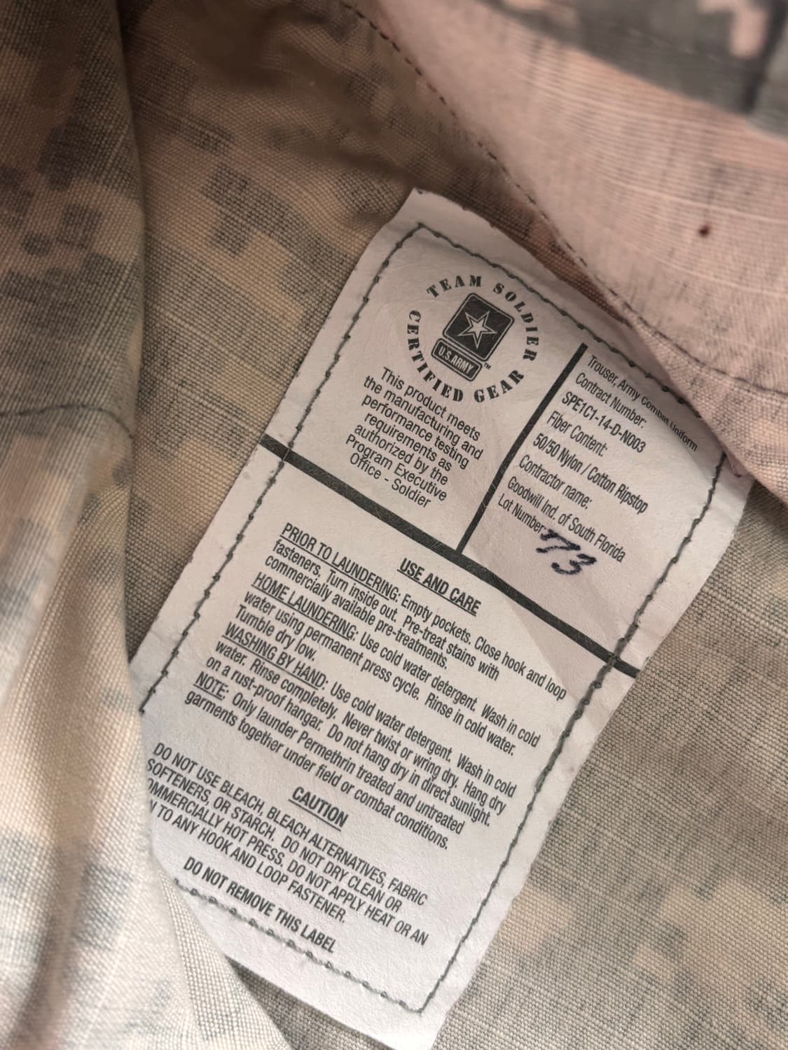 U.S army 바지 상품이미지3