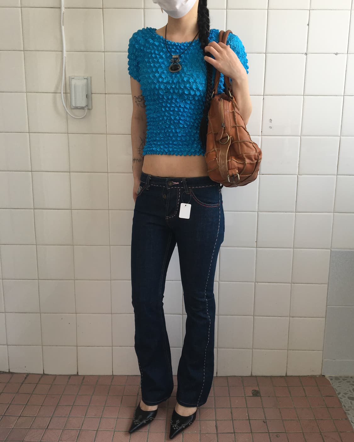 Pleats popcorn top 상품이미지4