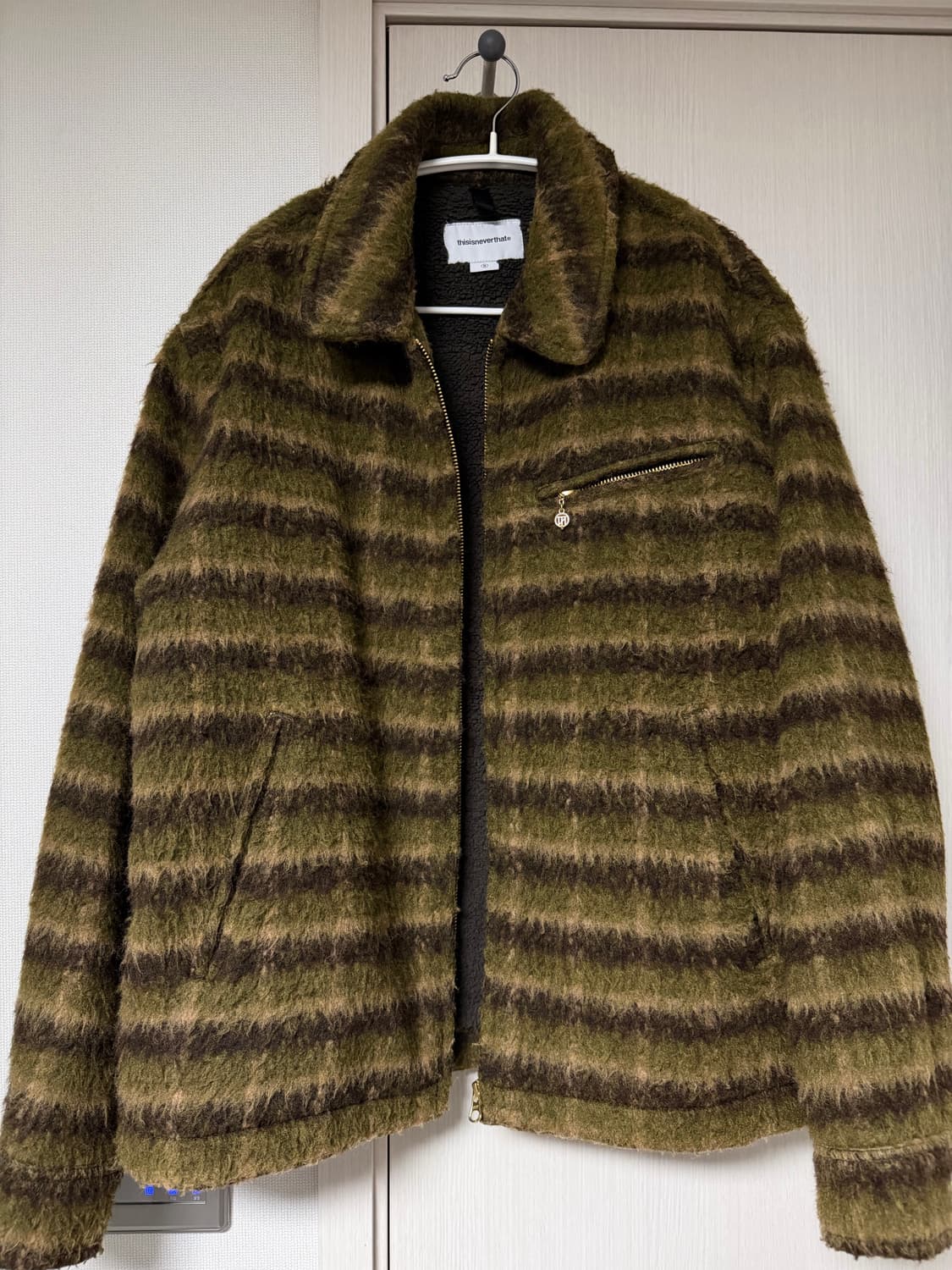 Brushed Wool Check Jacket Dark Brown 상품이미지1