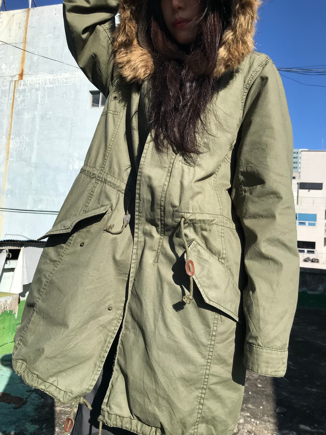 Shuca 카키 헤비 야상 상품이미지2