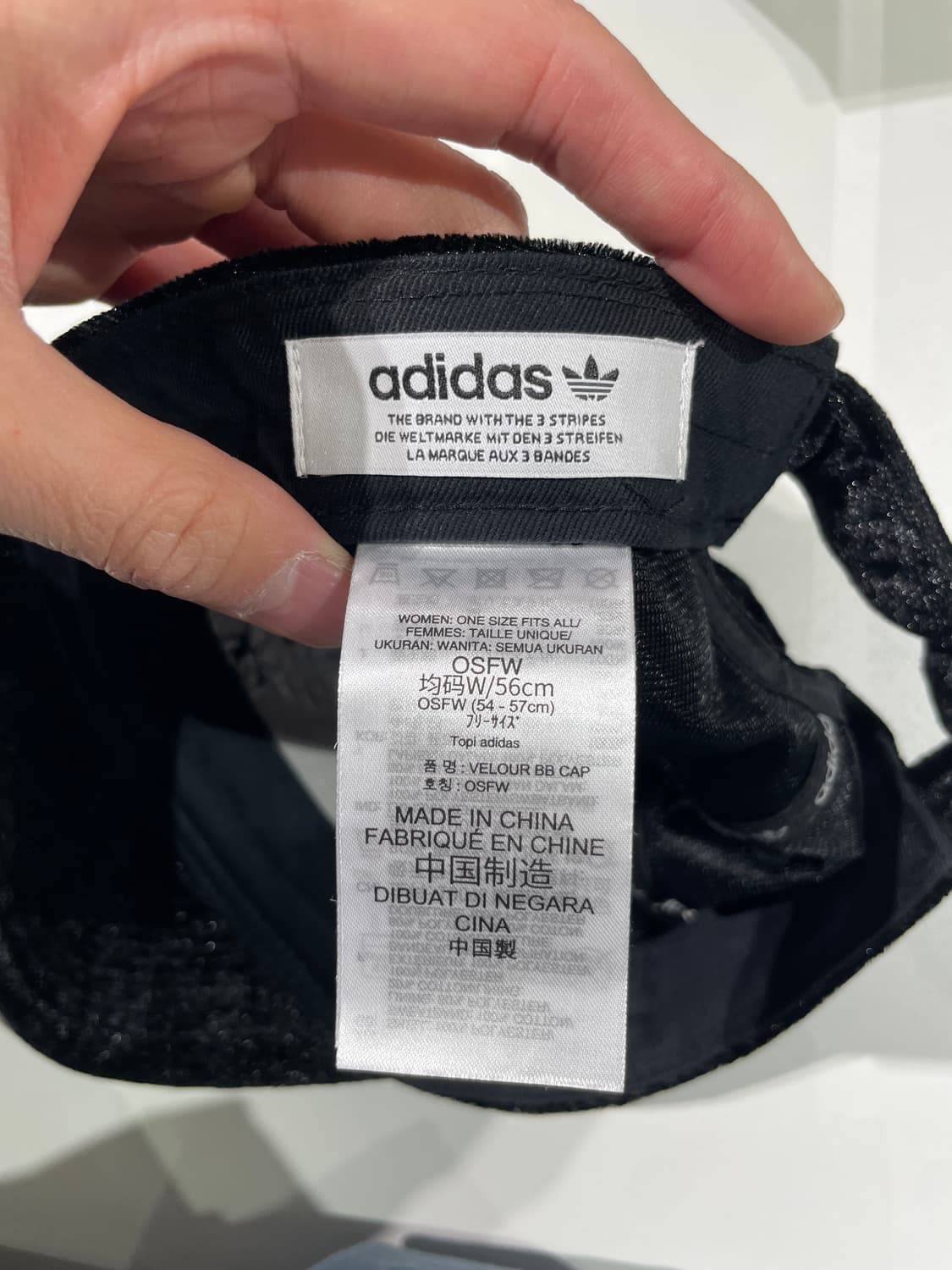 아디다스 블랙 파이어버드 벨루어 볼캡 상품이미지8