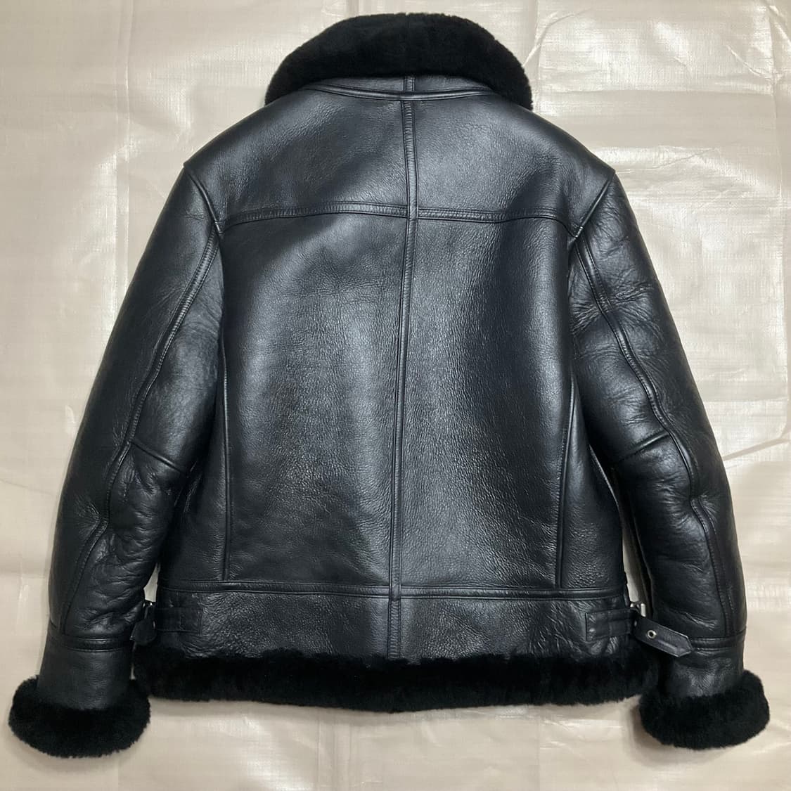 론트 리얼 레더 무스탕 M 상품이미지5