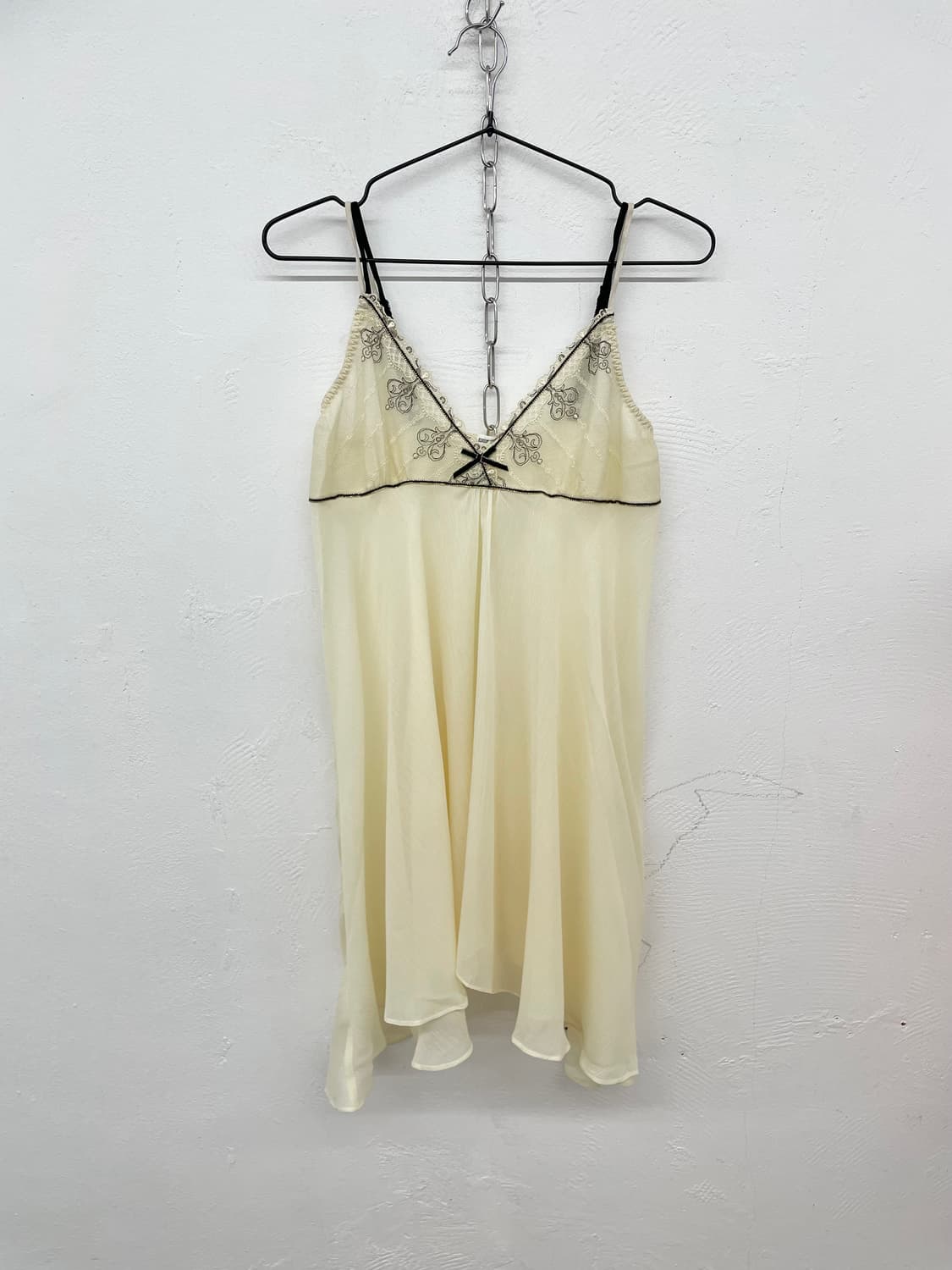 아이보리 시어 자수 슬립 상품이미지4