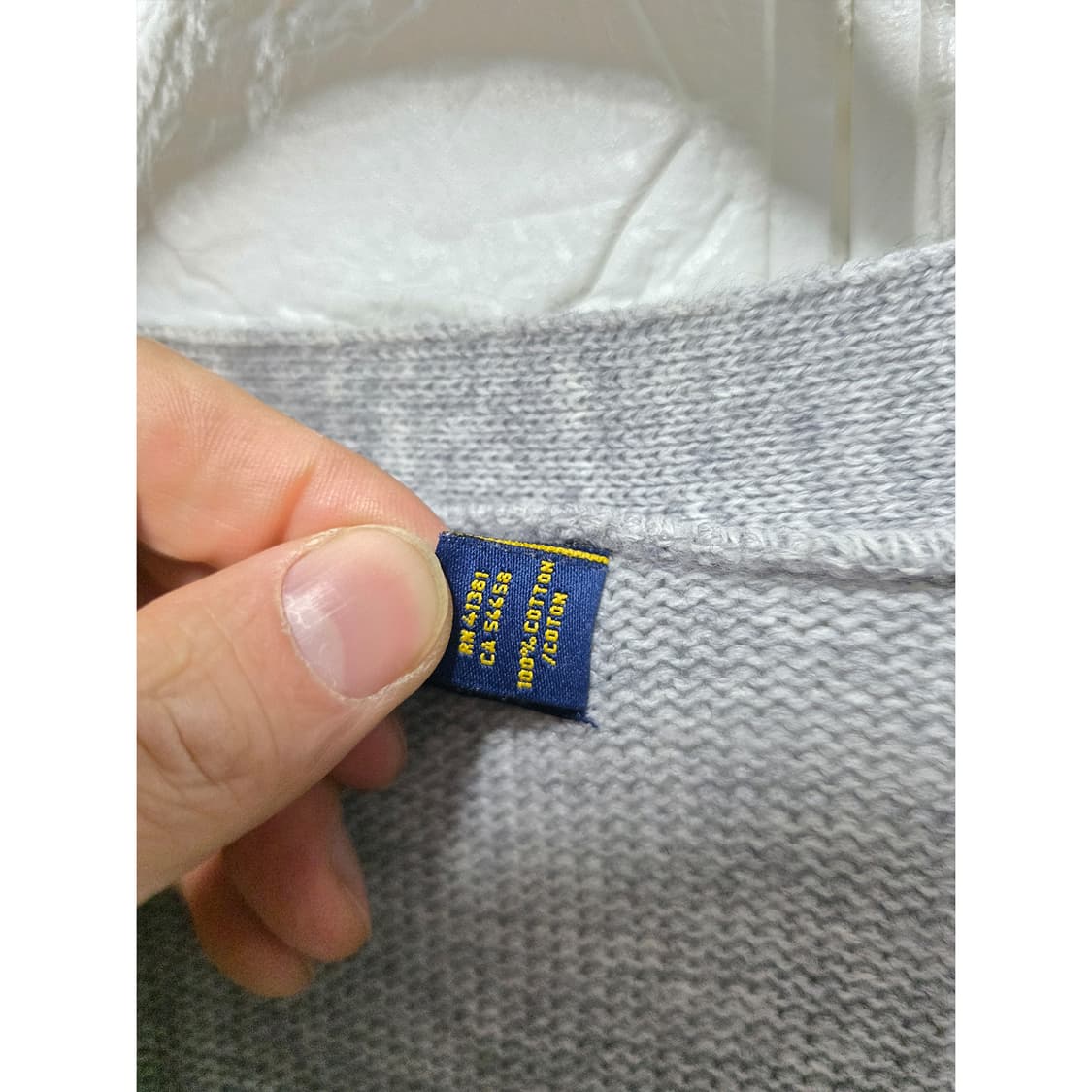 택포// 폴로랄프로렌 면 가디건 L 회색 상품이미지3