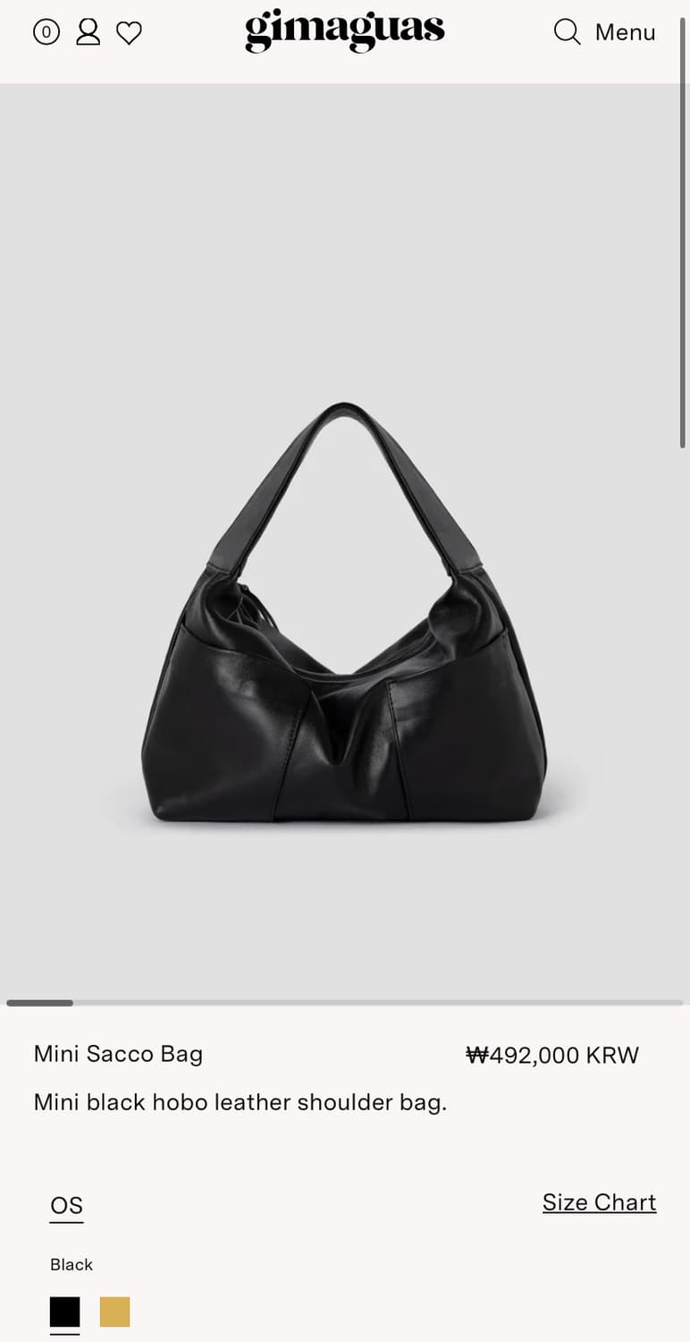 Gimaguas 기마구아스 Mini 사코백 블랙 상품이미지8