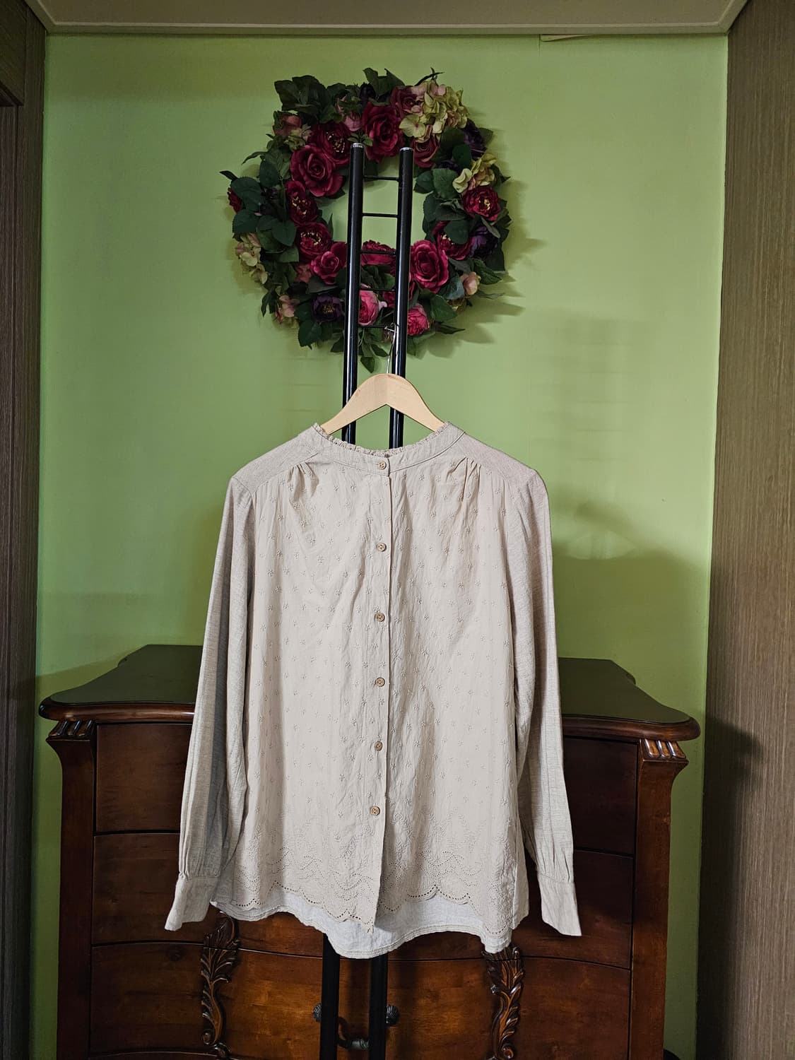 거즈면 블라우스 상품이미지1