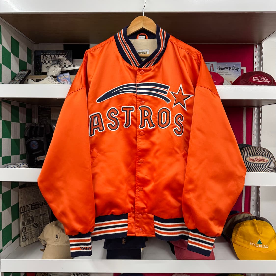 90s 미첼앤네스 휴스턴 애스트로스 바시티 자켓 made in KOREA 상품이미지1